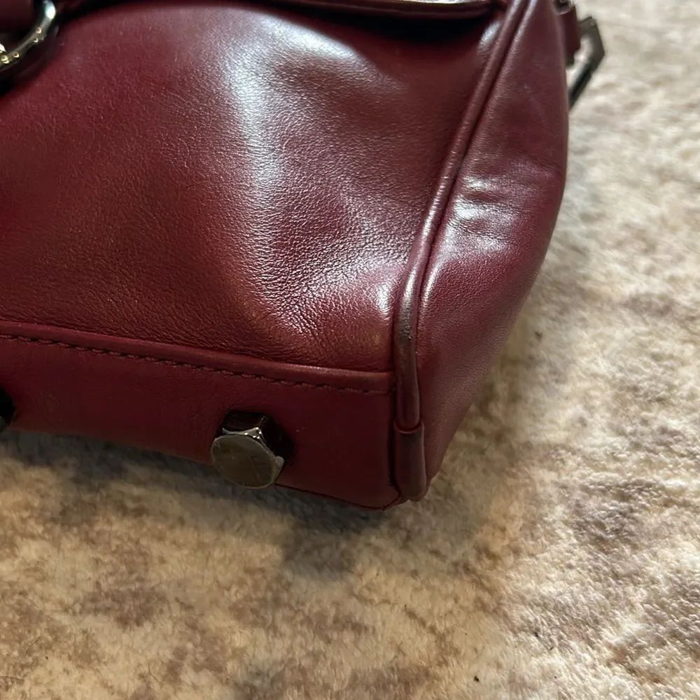 Rebecca Minkoff Burgundy Leather Crossbody Bag - Picture 6 of 12